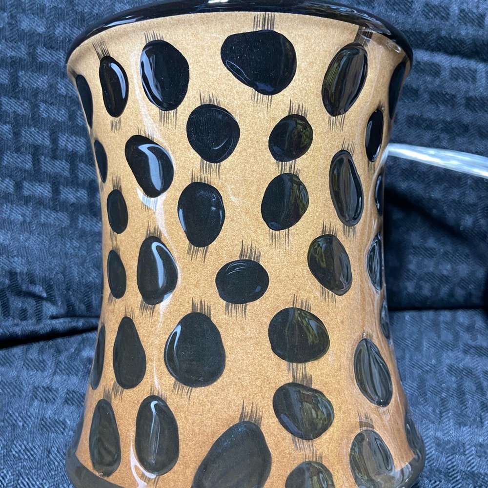 Gold Canyon Wild Thing Leopard Print Ceramic Wax Holder New in the Box!